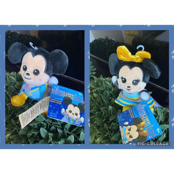 Disney Wishables 50th Anniversary Mickey And Minnie Mouse Micro 5" Plush - NWT - Picture 1 of 3